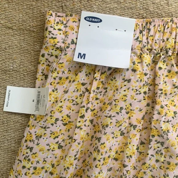 COPY - Old Navy pink and yellow floral flutter skirt size medium - Picture 5 of 5